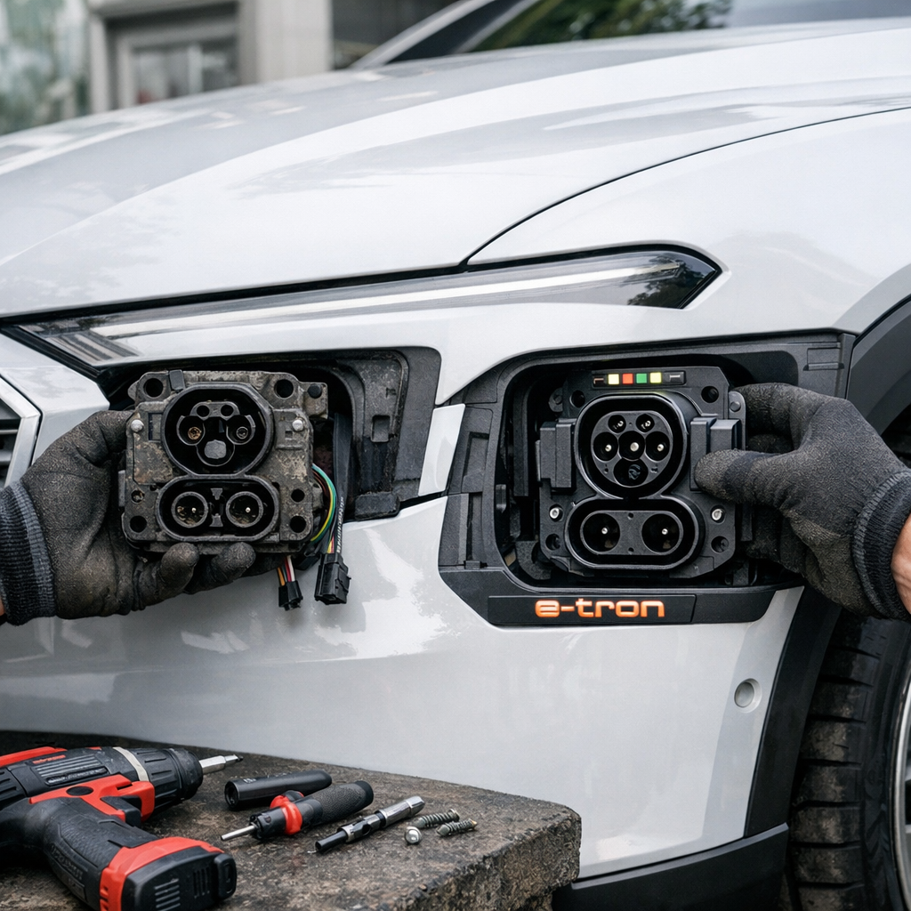  Ремонт и замена зарядного порта Audi e-tron в Киеве